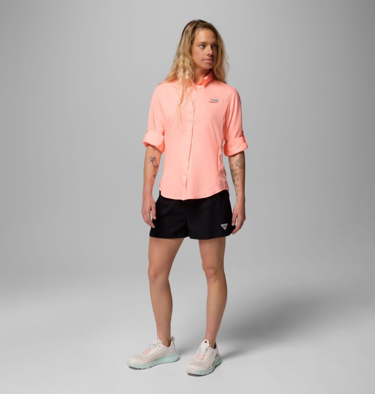 Women's PFG Tamiami II Long Sleeve Shirt, Color: Tiki Pink, image 2