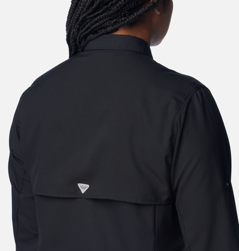 Thumbnail: Women’s PFG Tamiami II Long Sleeve Shirt - Plus Size, Color: Black, image 5