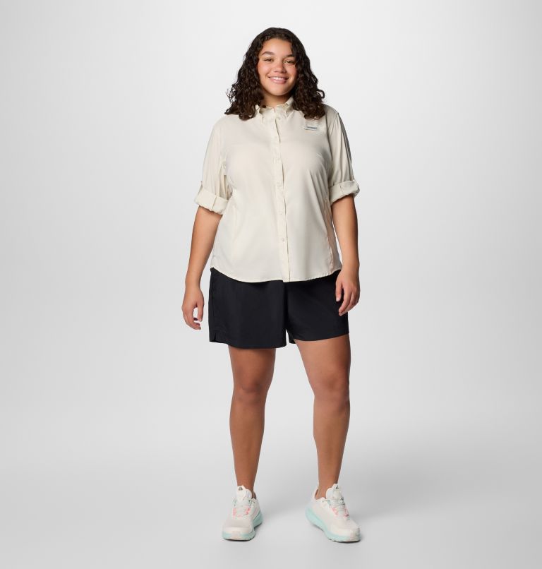 Women's PFG Tamiami II Long Sleeve Shirt - Plus Size, Color: Stone, image 3