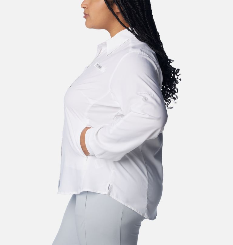 Thumbnail: Women’s PFG Tamiami II Long Sleeve Shirt - Plus Size, Color: White, image 3