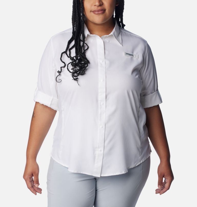 Women's PFG Tamiami II Long Sleeve Shirt - Plus Size, Color: White, image 6