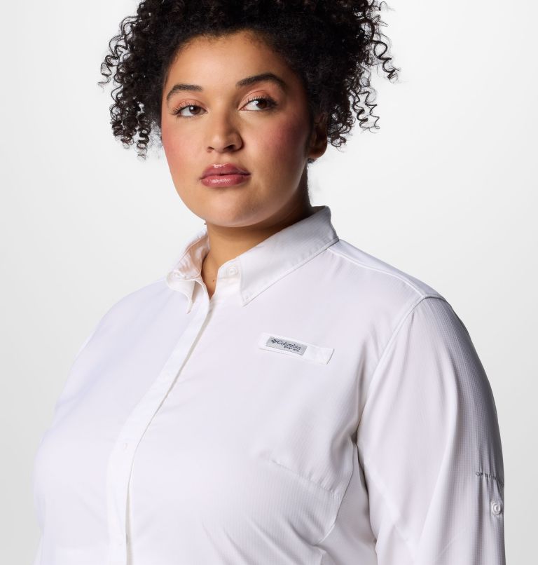 Women's PFG Tamiami II Long Sleeve Shirt - Plus Size, Color: White, image 5