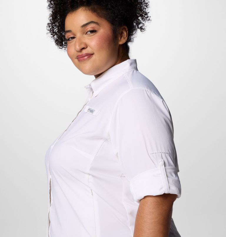 Women's PFG Tamiami II Long Sleeve Shirt - Plus Size, Color: White, image 7