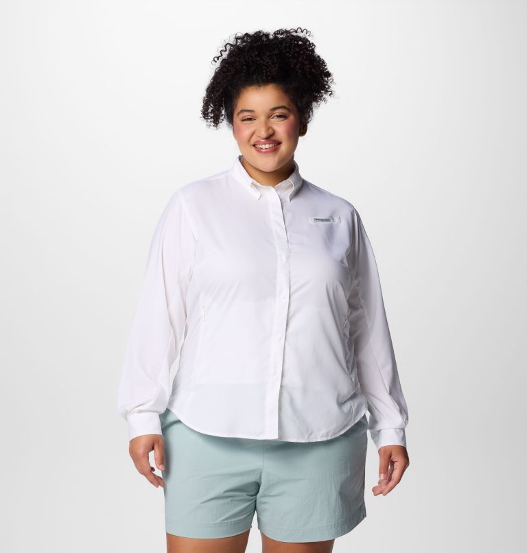 Women's PFG Tamiami II Long Sleeve Shirt - Plus Size, Color: White, image 1