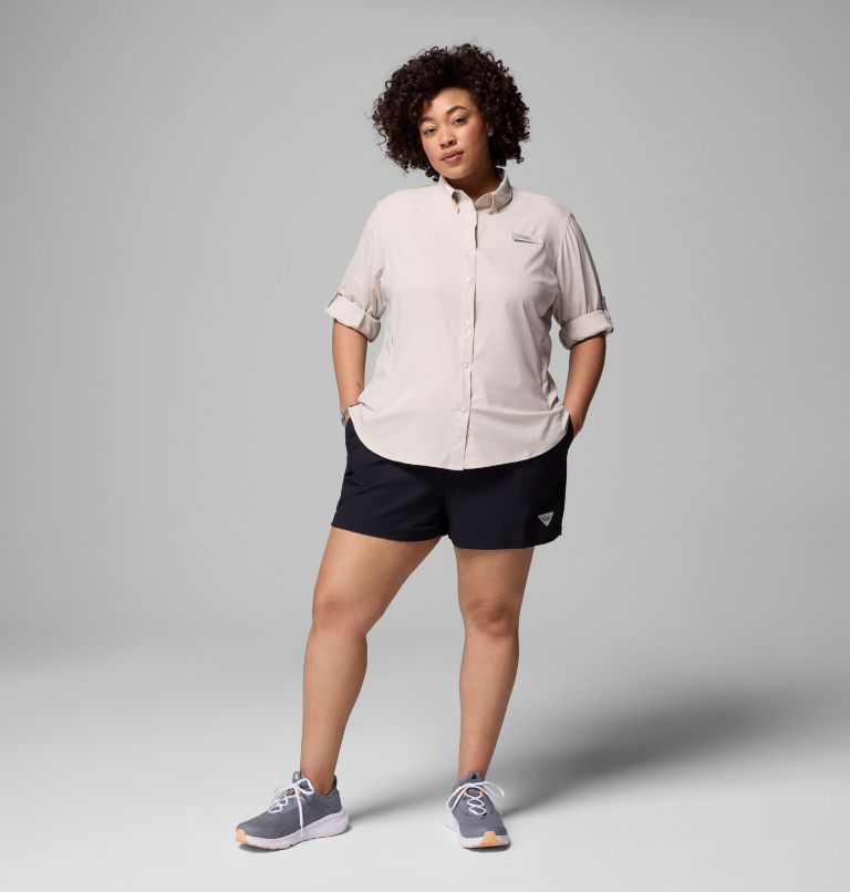 Women's PFG Tamiami II Long Sleeve Shirt - Plus Size, Color: Dark Stone, image 2