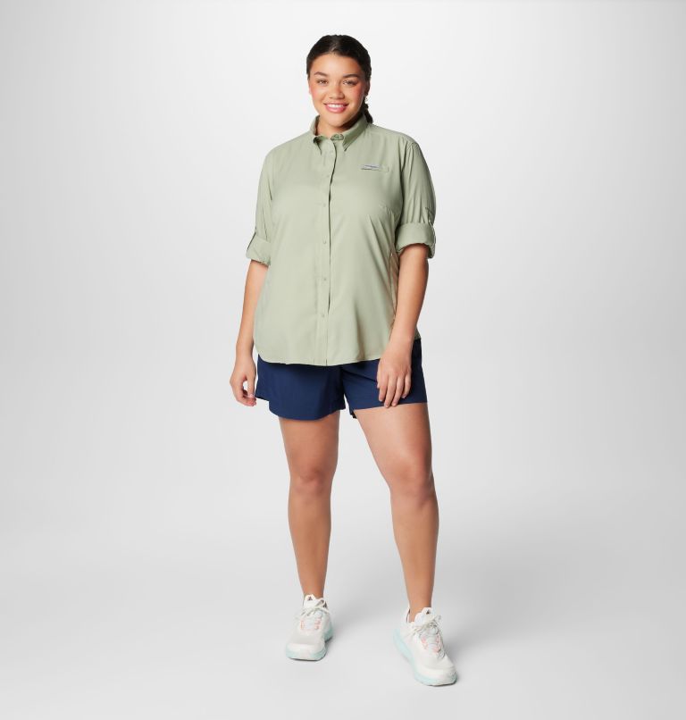 Women's PFG Tamiami II Long Sleeve Shirt - Plus Size, Color: Safari, image 3