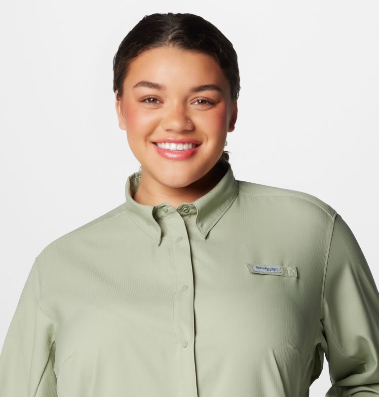Women's PFG Tamiami II Long Sleeve Shirt - Plus Size, Color: Safari, image 5