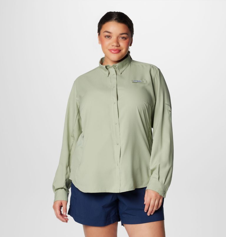Women's PFG Tamiami II Long Sleeve Shirt - Plus Size, Color: Safari, image 1