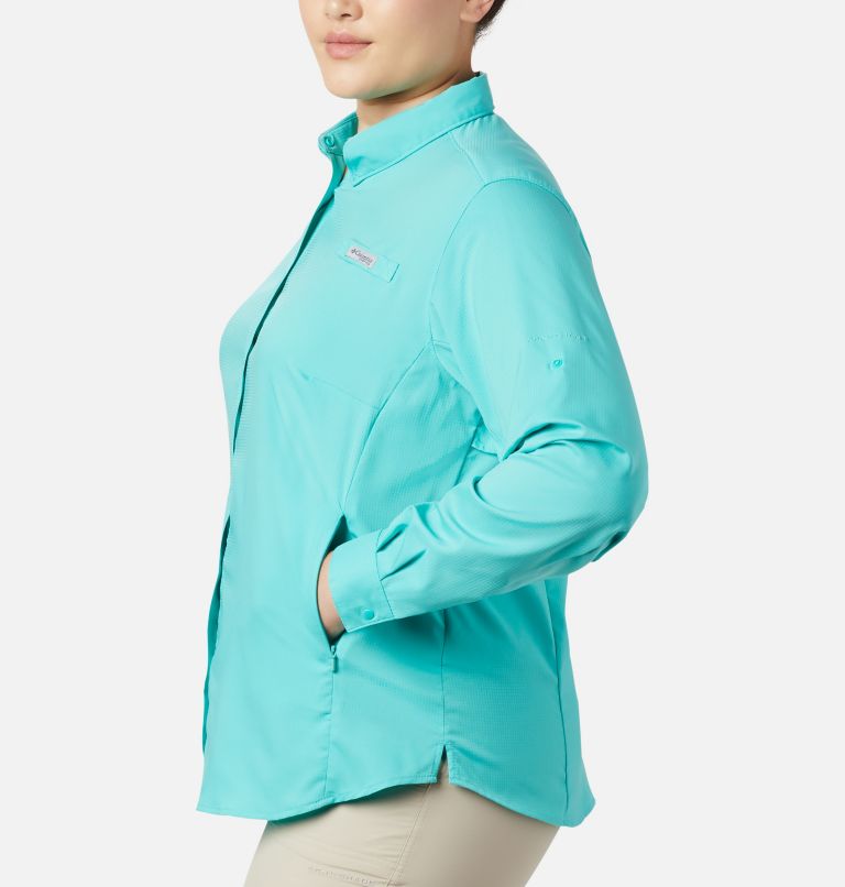 Chemise à manches longues PFG Tamiami II pour femme - Grandes tailles, Color: Dolphin, image 3