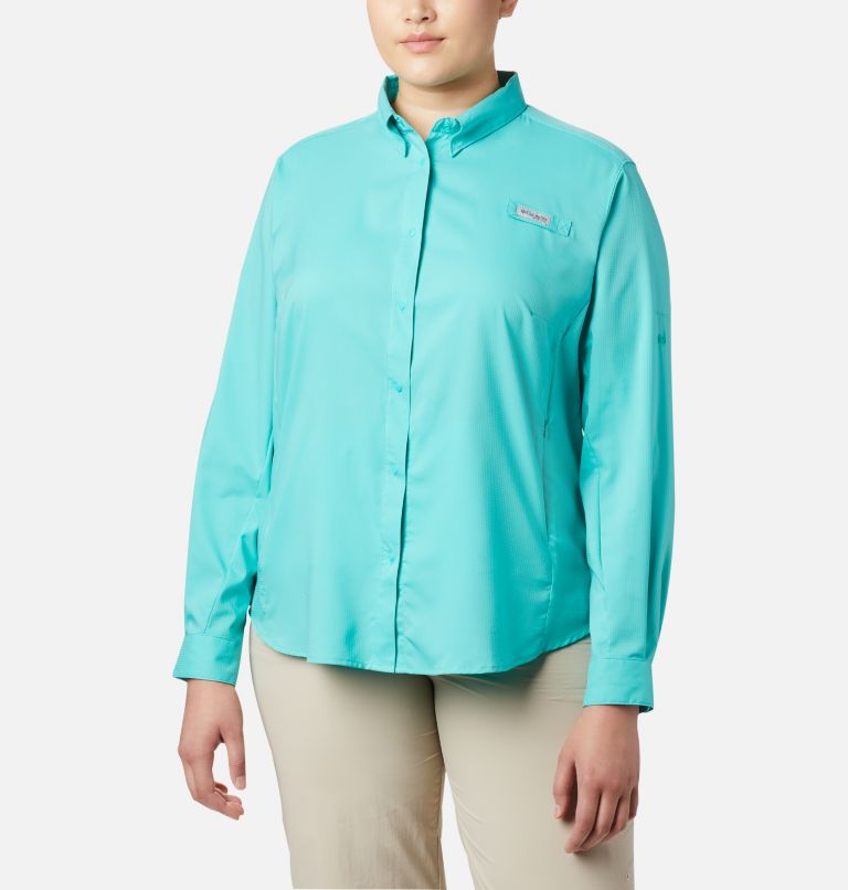 Chemise à manches longues PFG Tamiami II pour femme - Grandes tailles, Color: Dolphin, image 1