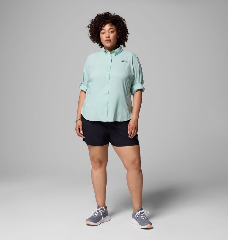 Women's PFG Tamiami II Long Sleeve Shirt - Plus Size, Color: Misty Jade, image 2