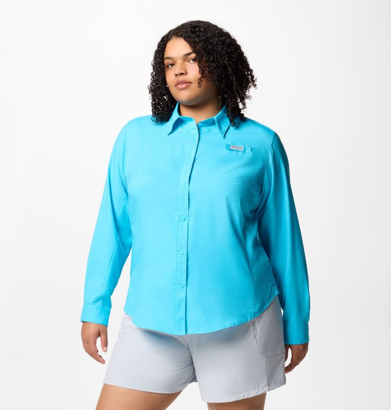 Women's PFG Tamiami II Long Sleeve Shirt - Plus Size, Color: Atoll, image 1