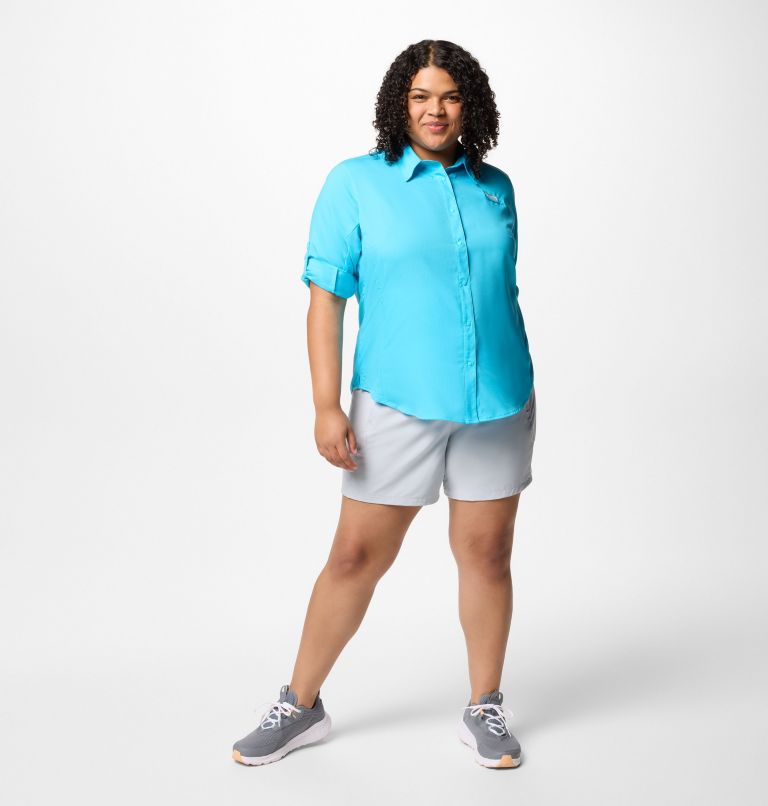 Women's PFG Tamiami II Long Sleeve Shirt - Plus Size, Color: Atoll, image 8