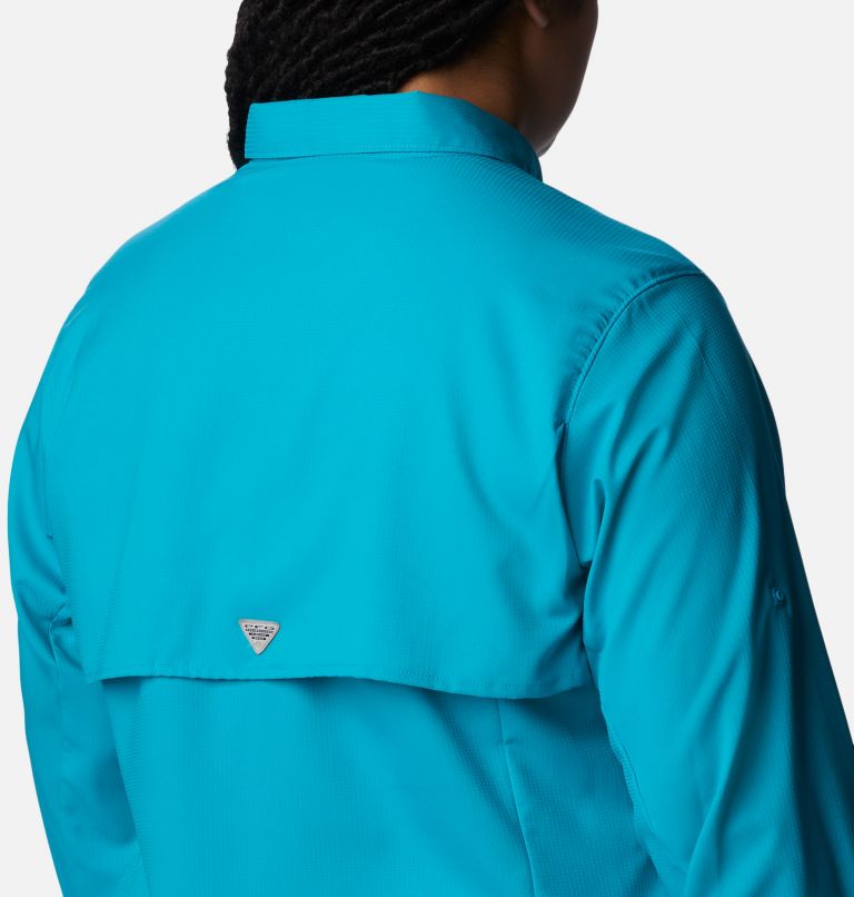 Thumbnail: Women’s PFG Tamiami II Long Sleeve Shirt - Plus Size, Color: Ocean Teal, image 5