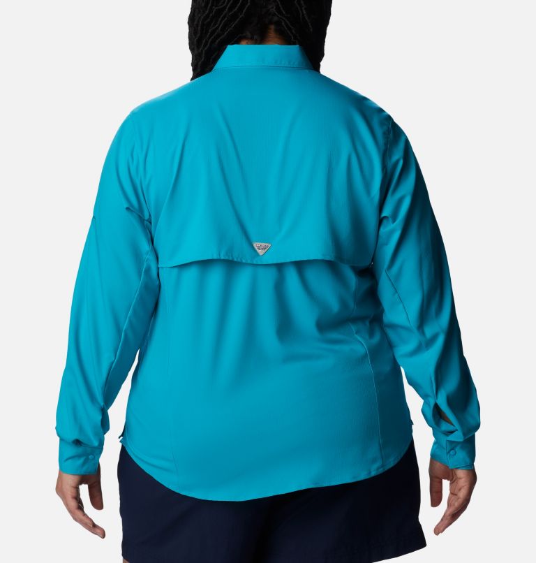 Women’s PFG Tamiami II Long Sleeve Shirt - Plus Size, Color: Ocean Teal, image 2