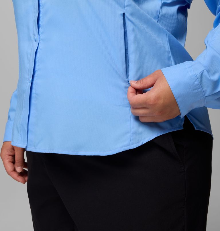 Women's PFG Tamiami II Long Sleeve Shirt - Plus Size, Color: White Cap, image 8