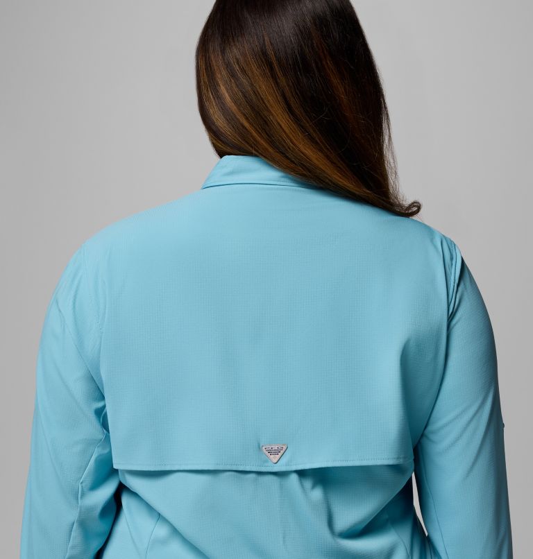 Women's PFG Tamiami II Long Sleeve Shirt - Plus Size, Color: Vintage Blue, image 10