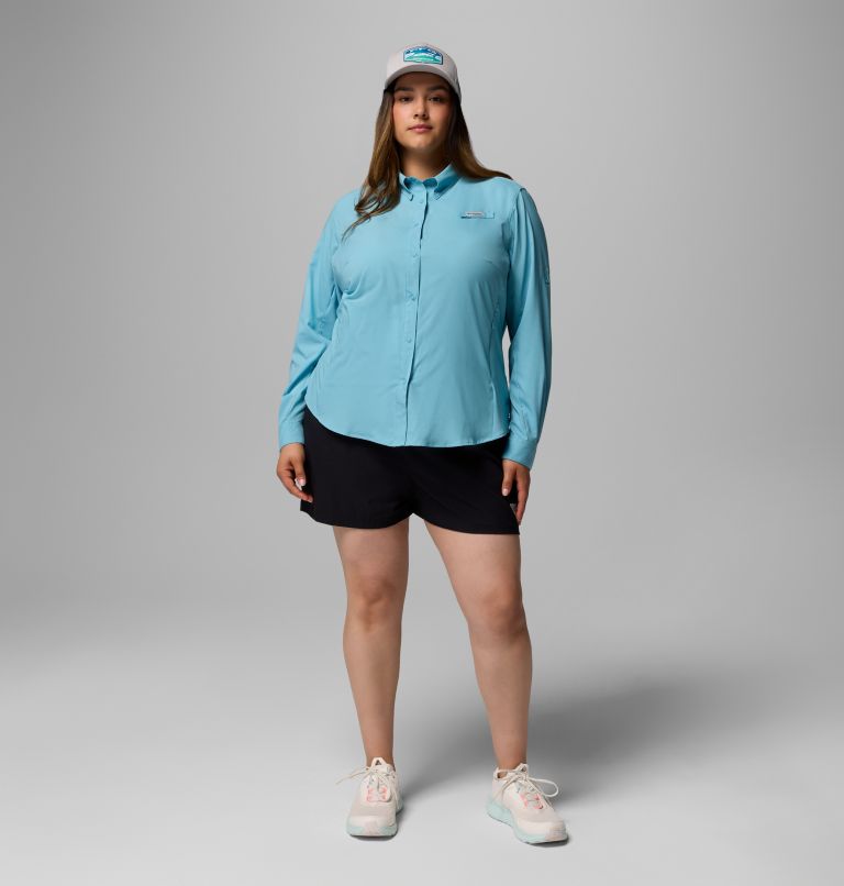 Women's PFG Tamiami II Long Sleeve Shirt - Plus Size, Color: Vintage Blue, image 2