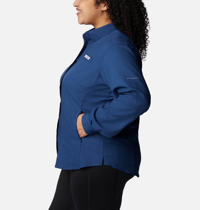 Thumbnail: Women’s PFG Tamiami II Long Sleeve Shirt - Plus Size, Color: Carbon, image 3