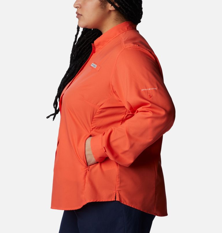 Women’s PFG Tamiami II Long Sleeve Shirt - Plus Size, Color: Corange, image 3