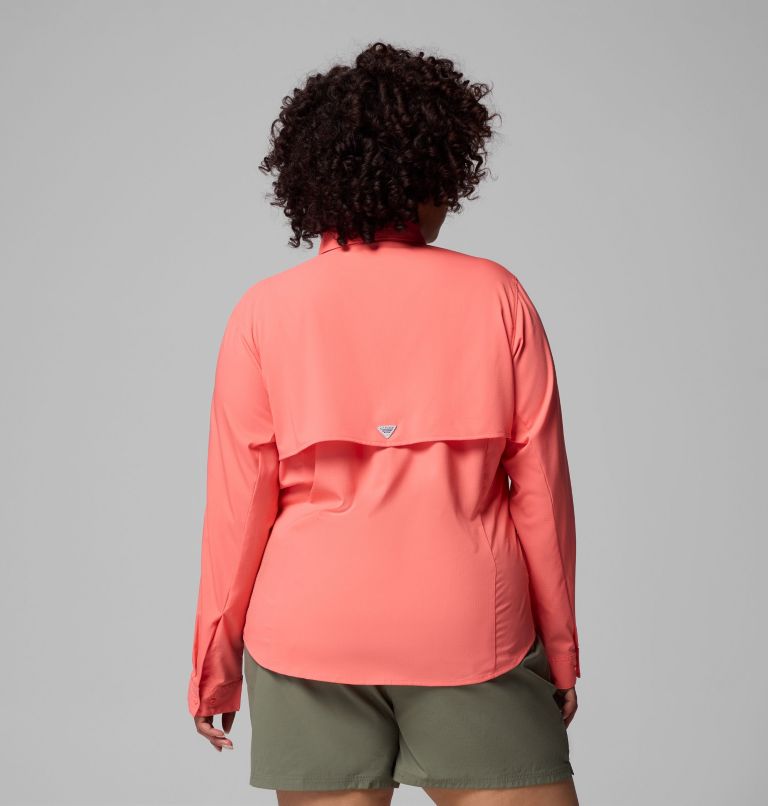 Women's PFG Tamiami II Long Sleeve Shirt - Plus Size, Color: Melonade, image 3
