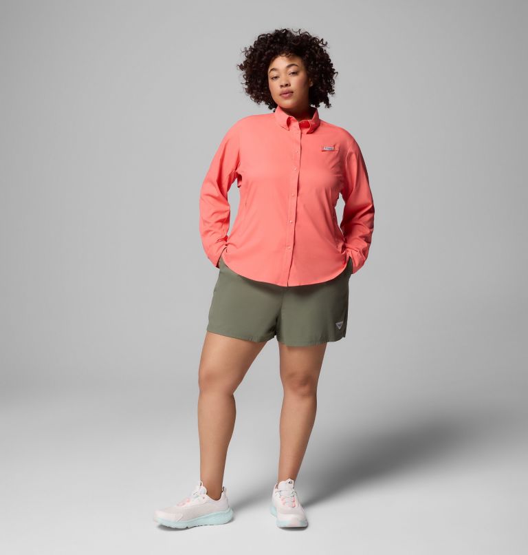 Women's PFG Tamiami II Long Sleeve Shirt - Plus Size, Color: Melonade, image 2