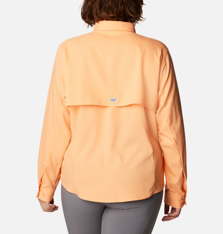 Women’s PFG Tamiami II Long Sleeve Shirt - Plus Size, Color: Bright Nectar, image 2