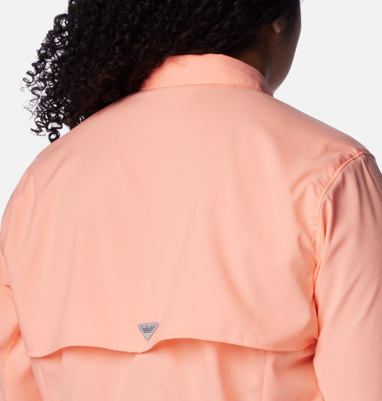 Thumbnail: Women’s PFG Tamiami II Long Sleeve Shirt - Plus Size, Color: Tiki Pink, image 5