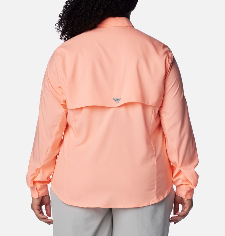 Women’s PFG Tamiami II Long Sleeve Shirt - Plus Size, Color: Tiki Pink, image 2