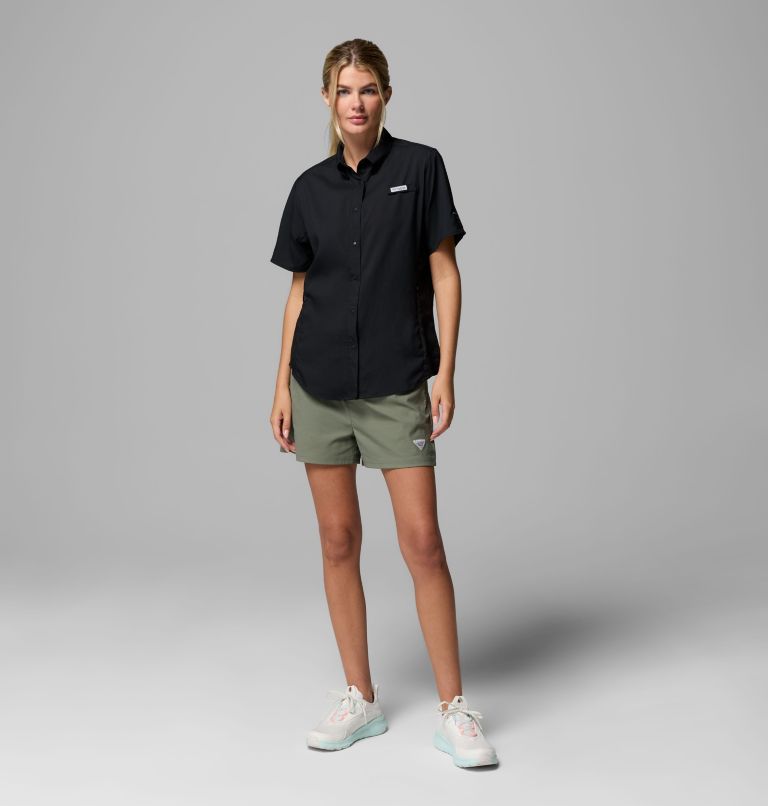 Women's PFG Tamiami II Short Sleeve Shirt, Color: Black, image 2