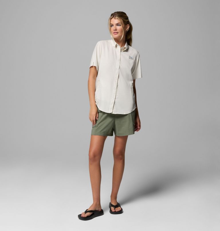 Women's PFG Tamiami II Short Sleeve Shirt, Color: Stone, image 2