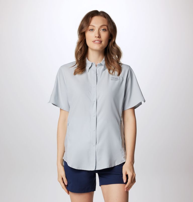 Women’s PFG Tamiami II Short Sleeve Shirt, Color: Cirrus Grey, image 1