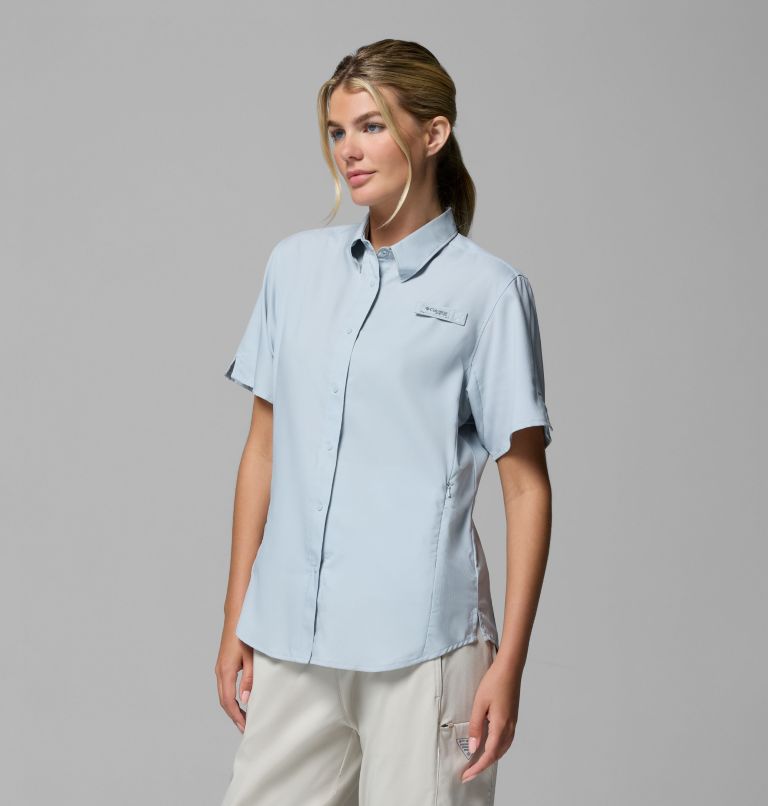 Women's PFG Tamiami II Short Sleeve Shirt, Color: Cirrus Grey, image 4