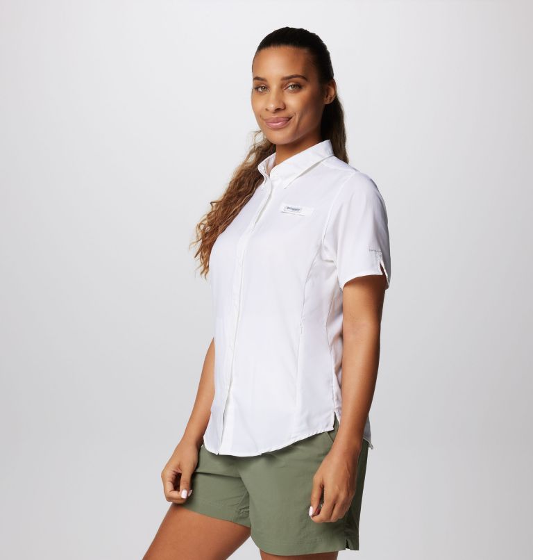 Thumbnail: Women’s PFG Tamiami II Short Sleeve Shirt, Color: White, image 4