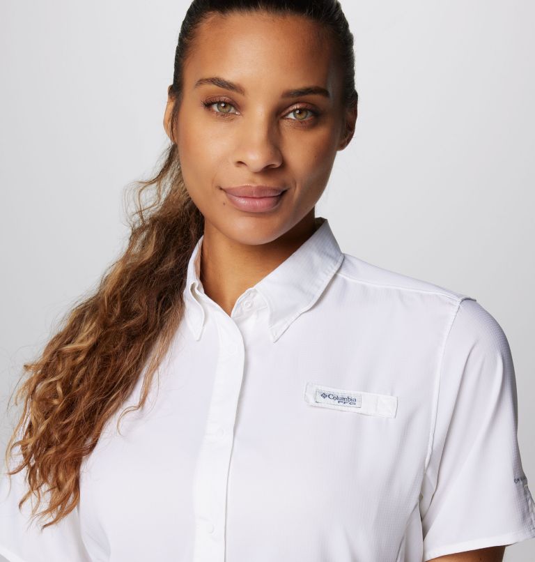 Women’s PFG Tamiami II Short Sleeve Shirt, Color: White, image 5
