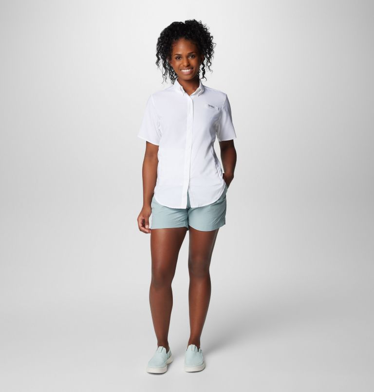 Women's PFG Tamiami II Short Sleeve Shirt, Color: White, image 3