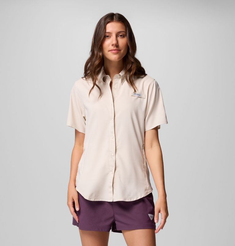 Women's PFG Tamiami II Short Sleeve Shirt, Color: Dark Stone, image 1