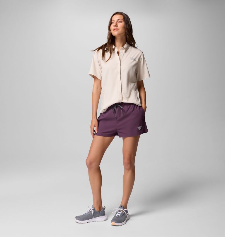 Women's PFG Tamiami II Short Sleeve Shirt, Color: Dark Stone, image 2