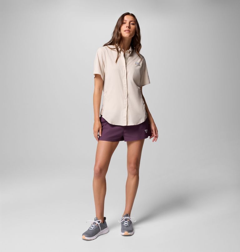 Women's PFG Tamiami II Short Sleeve Shirt, Color: Dark Stone, image 10
