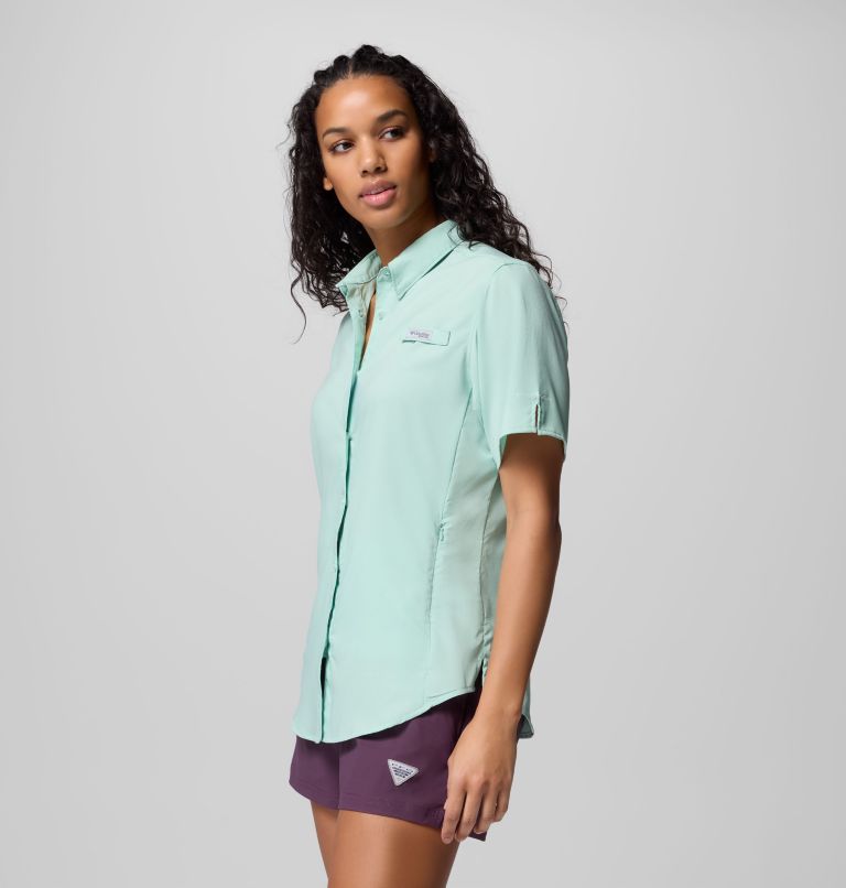 Women's PFG Tamiami II Short Sleeve Shirt, Color: Misty Jade, image 4
