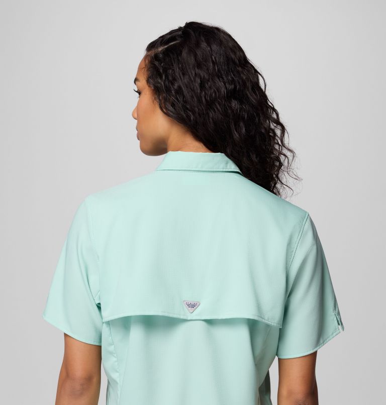 Women's PFG Tamiami II Short Sleeve Shirt, Color: Misty Jade, image 6