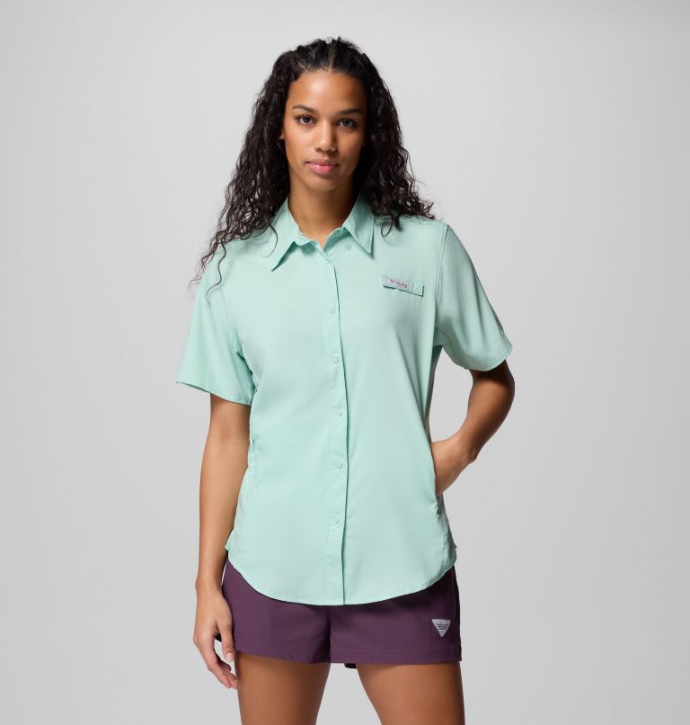 Women's PFG Tamiami II Short Sleeve Shirt, Color: Misty Jade, image 1