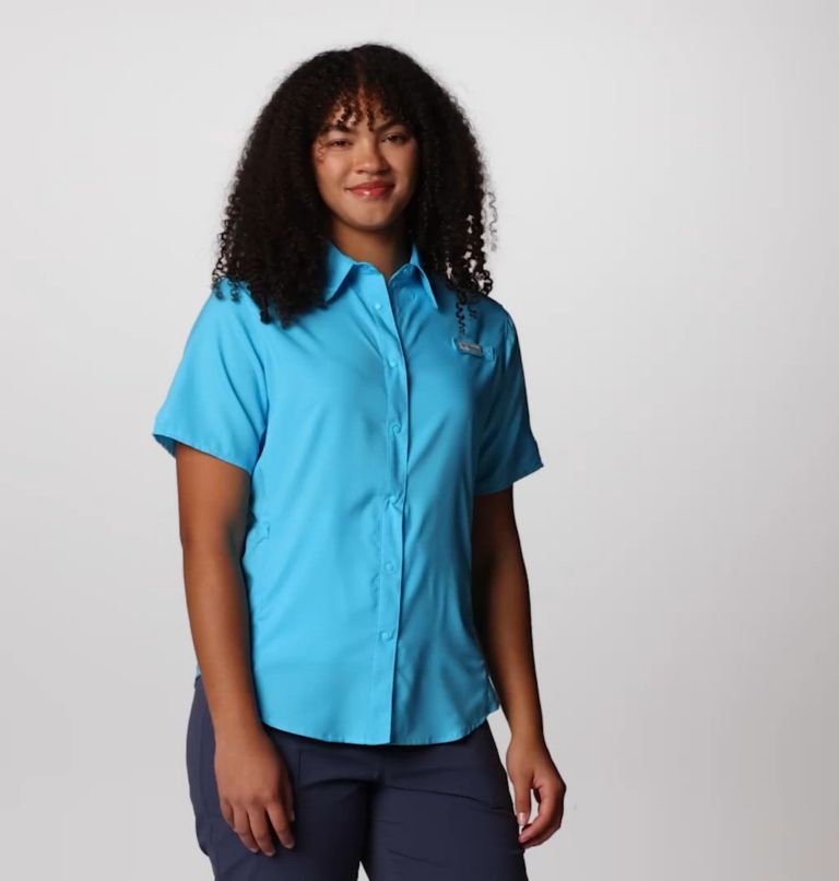 Women's PFG Tamiami II Short Sleeve Shirt, Color: Atoll