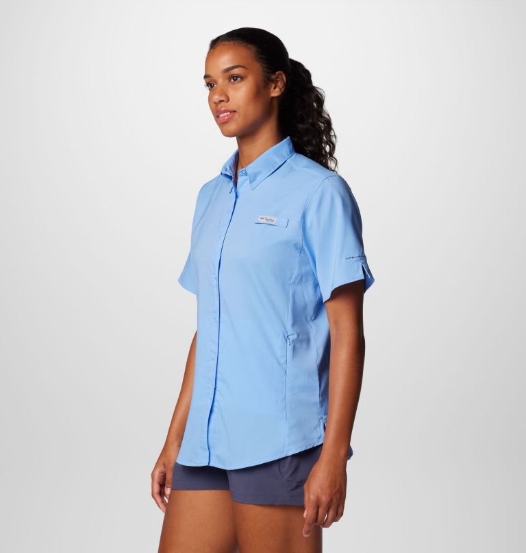 Women's PFG Tamiami II Short Sleeve Shirt, Color: White Cap, image 4