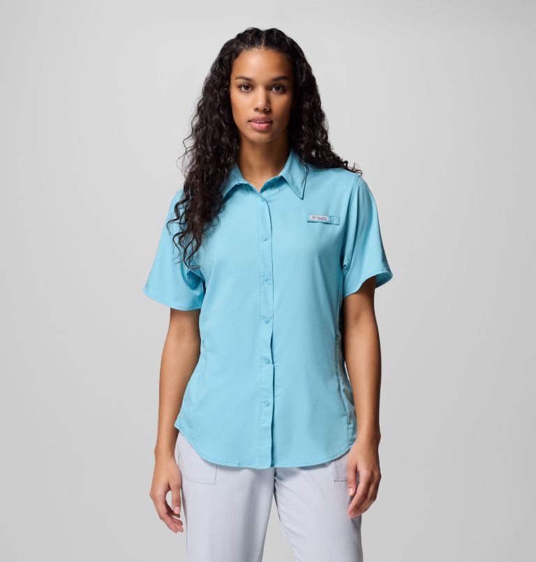 Women's PFG Tamiami II Short Sleeve Shirt, Color: Vintage Blue, image 1
