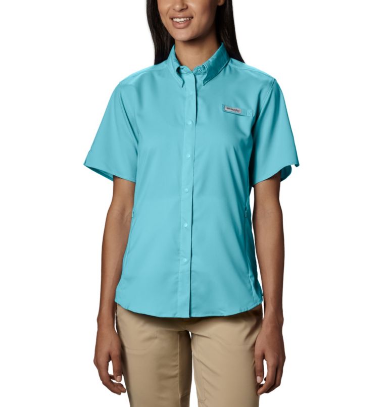 Women’s PFG Tamiami II Short Sleeve Shirt, Color: Clear Blue, image 3