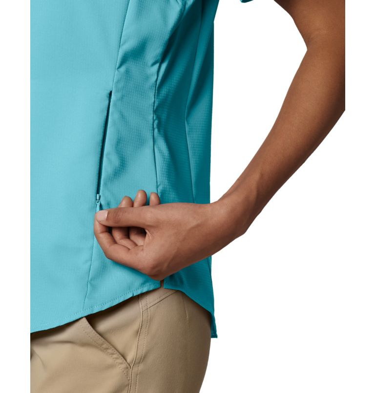 Thumbnail: Women’s PFG Tamiami II Short Sleeve Shirt, Color: Clear Blue, image 4