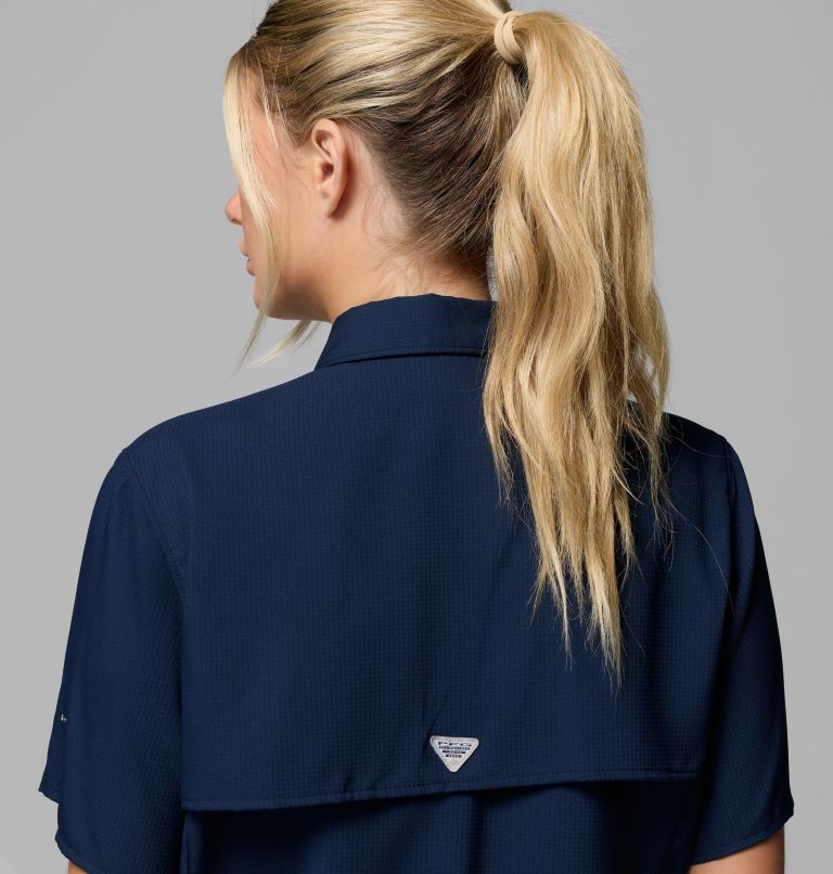 Women's PFG Tamiami II Short Sleeve Shirt, Color: Collegiate Navy, image 9
