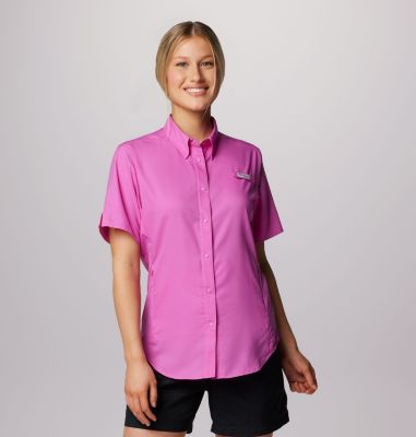 Columbia Tops | Columbia, Hot Pink Color, PFG, Long Sleeve, Fishing Shirt, Button Front | Color: Pink | Size: L | Lindakaystanley's Closet