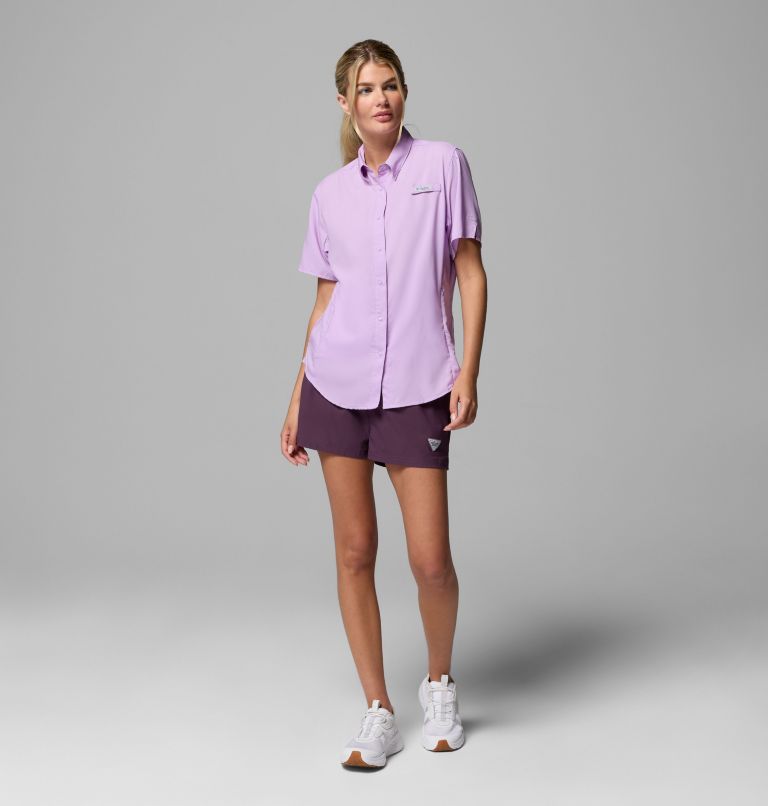 Women's PFG Tamiami II Short Sleeve Shirt, Color: Hydrangea, image 2